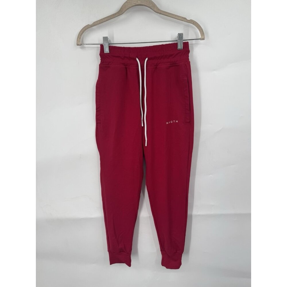 NVGTN Ruby Red Jogger Pant Women Small Athletic Athleisure Gym Workout‎ Yoga